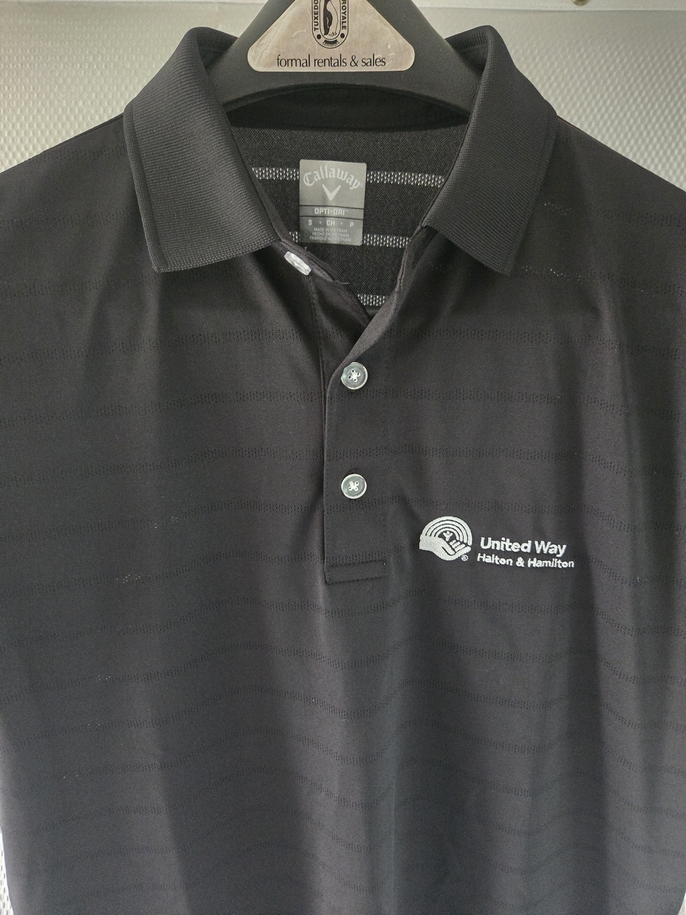 Callaway Black Polo with United Way Embroidered Logo